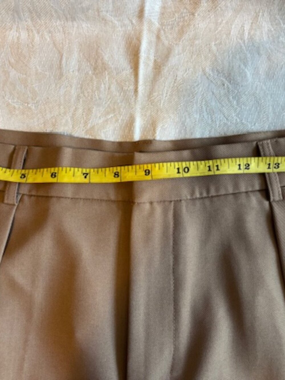 Anewsta Women's Beige Pleated High-Waisted Dress Pants Size L - Picture 6 of 11